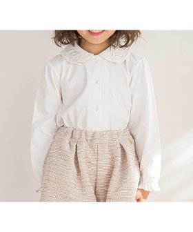 【ベベ オンライン ストア/BEBE ONLINE STORE / KIDS】の【店舗限定】襟付き花ワッペン刺しゅう天竺長袖ブラウス(95~150cm) 人気、トレンドファッション・服の通販 founy(ファニー) ファッション Fashion キッズファッション Fashion for Kids ガーリー Girly, Feminine Style キュロット Culottes, Wide Shorts ギャザー Gathered, Ruffled スタンダード Standard, Basic トレンド Trend, Trending Now 長袖 Long Sleeve, Full Sleeve A/W・秋冬 Autumn/Winter おすすめ Recommended / Our Picks エレガント 上品 Elegant 2025年 2025 2025-2026秋冬・A/W Autumn/Winter 2025–26 AW25–26 |ID:prp329100004704181