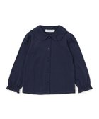 【ベベ オンライン ストア/BEBE ONLINE STORE / KIDS】の【店舗限定】襟付き花ワッペン刺しゅう天竺長袖ブラウス(95~150cm) 人気、トレンドファッション・服の通販 founy(ファニー) ファッション Fashion キッズファッション Fashion for Kids ガーリー Girly, Feminine Style キュロット Culottes, Wide Shorts ギャザー Gathered, Ruffled スタンダード Standard, Basic トレンド Trend, Trending Now 長袖 Long Sleeve, Full Sleeve A/W・秋冬 Autumn/Winter おすすめ Recommended / Our Picks エレガント 上品 Elegant 2025年 2025 2025-2026秋冬・A/W Autumn/Winter 2025–26 AW25–26 thumbnail ネイビー|ID: prp329100004704181 ipo3291000000034054265