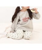 【デビロック/devirock / KIDS】のガールズ やわらかキルト パジャマ 長袖パジャマ ルームウェア 長袖ルームウェア 25AW 004-ドット-Lグレー|ID: prp329100004704191 ipo3291000000034043952