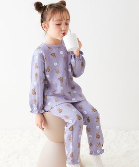 【デビロック/devirock / KIDS】のガールズ やわらかキルト パジャマ 長袖パジャマ ルームウェア 長袖ルームウェア 25AW 人気、トレンドファッション・服の通販 founy(ファニー) ファッション Fashion キッズファッション Fashion for Kids キルティング Quilted, Quilting キルト Quilt, Quilted Fabric 長袖 Long Sleeve, Full Sleeve パジャマ Pajamas, Sleepwear フリル Frill, Ruffle プリント Print, Printed Pattern 2025年 2025 2025-2026秋冬・A/W Autumn/Winter 2025–26 AW25–26 |ID:prp329100004704191