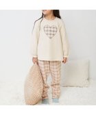 【デビロック/devirock / KIDS】のガールズ やわらかキルト パジャマ 長袖パジャマ ルームウェア 長袖ルームウェア 25AW 006-チェック-アイボリー|ID: prp329100004704191 ipo3291000000035107591