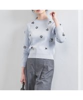 【ユナイテッドアローズ/UNITED ARROWS】のフラワー ビジュー ロングスリーブ ニット 人気、トレンドファッション・服の通販 founy(ファニー) ファッション Fashion レディースファッション Fashion for Women トップス・カットソー Cut & Sew Tops ニット Knit Tops & Sweaters カーディガン Cardigan, Knitwear コンパクト Compact, Small Size スリーブ Sleeve, Long Sleeve / Short Sleeve デニム Denim, Jeans Material ビジュー Bijou, Jewel-like Accent フラワー Flower, Floral ベーシック Basic, Essential モチーフ Motif, Design Theme ロング Long, Long-Length アウトレット Outlet / Clearance エレガント 上品 Elegant |ID:prp329100004704260