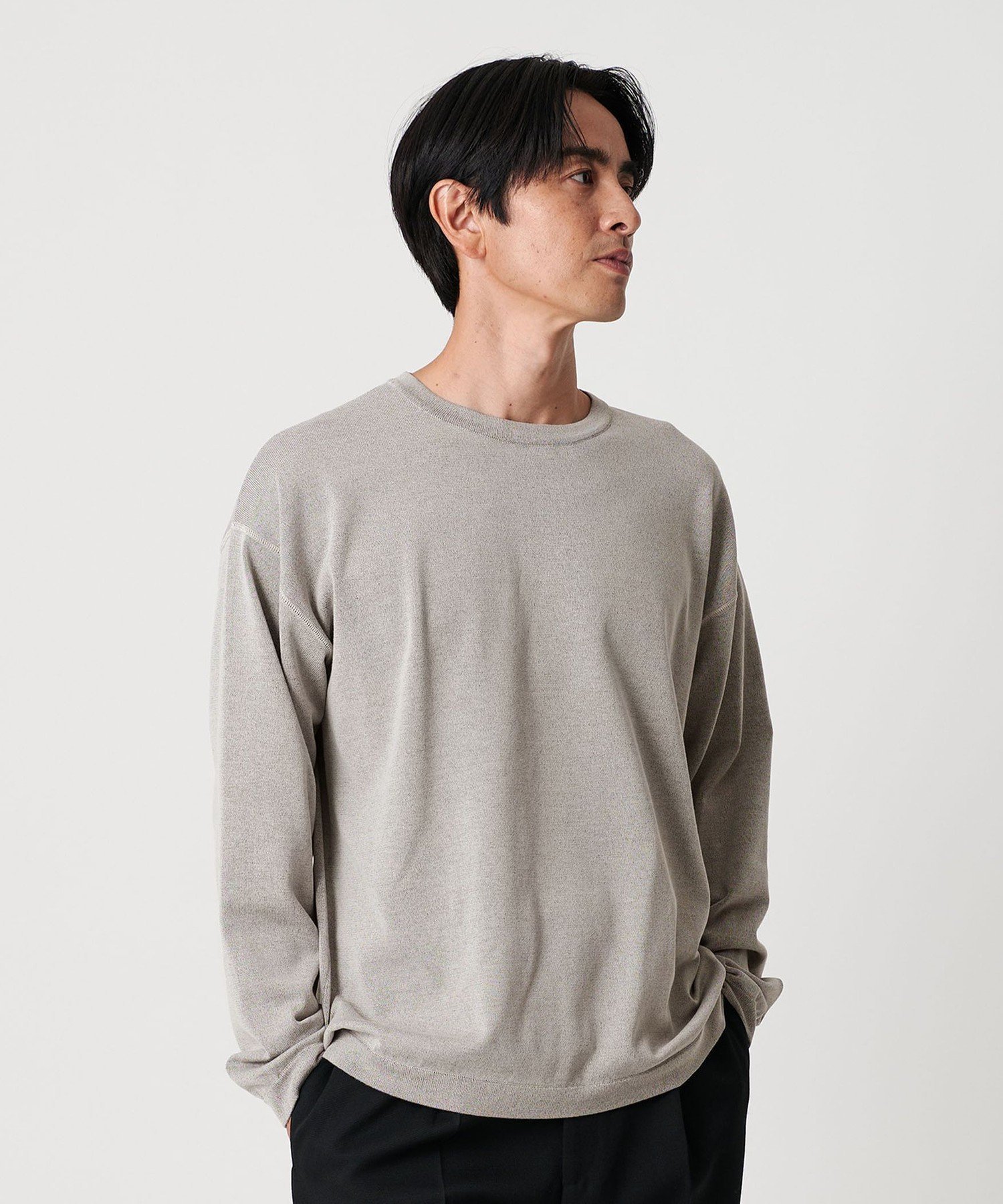 【ビューティ&ユース ユナイテッドアローズ/BEAUTY&YOUTH / UNITED ARROWS / MEN】のプレーティング フェード クルーネック ニット 抗菌・防臭機能付き インテリア・キッズ・メンズ・レディースファッション・服の通販 founy(ファニー) 　ファッション　Fashion　メンズファッション　Fashion for Men　秋　Autumn　抗菌　Antibacterial, Bacteria-Resistant　シンプル　Simple, Minimal　スラックス　Slacks, Dress Pants　フィット　Fit, Slim Fit　リラックス　Relax, Relaxed Fit　エレガント 上品　Elegant　LT.GRAY|ID: prp329100004704267 ipo3291000000034180168