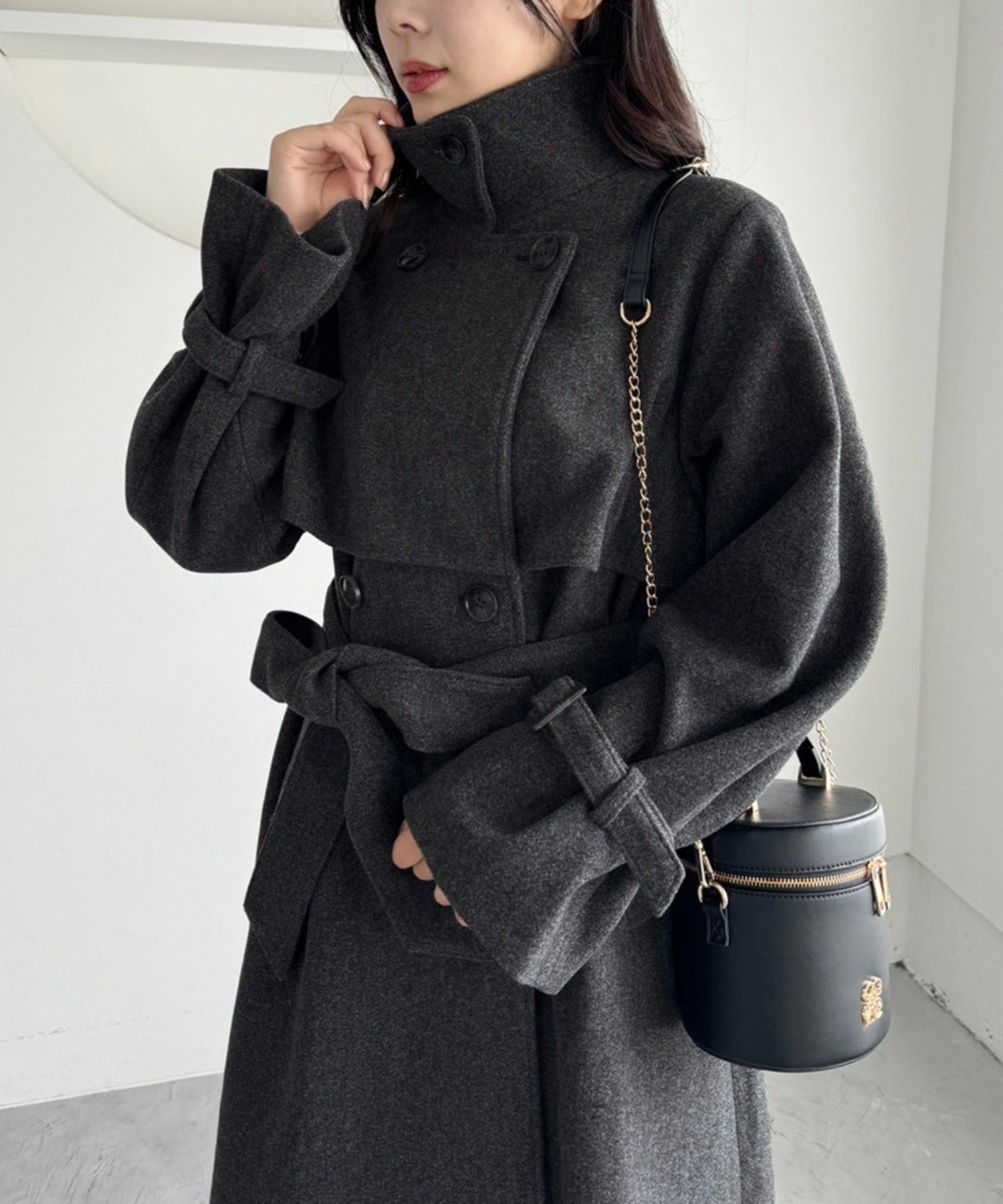 【ナイスクラップ/NICE CLAUP】の【リバイバル】マルチロングコート・M/Lサイズ展開 インテリア・キッズ・メンズ・レディースファッション・服の通販 founy(ファニー) 　ファッション　Fashion　レディースファッション　Fashion for Women　アウター　Coat / Outerwear Collection　コート・ロングコート・ピーコート　Long Coats, Peacoats & More　2025年　2025　2025-2026秋冬・A/W　Autumn/Winter 2025–26 AW25–26　おすすめ　Recommended / Our Picks　デニム　Denim, Jeans Material　フェミニン　Feminine, Girly　フレア　Flare, Flared　ボトム　Bottoms, Lower Wear　ロング　Long, Long-Length　エレガント 上品　Elegant　チャコールグレー|ID: prp329100004704458 ipo3291000000034494056