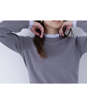 【ナチュラル ビューティー ベーシック/NATURAL BEAUTY BASIC】のストライプフリルネックニット 人気、トレンドファッション・服の通販 founy(ファニー) ファッション Fashion レディースファッション Fashion for Women トップス・カットソー Cut & Sew Tops ニット Knit Tops & Sweaters ストライプ Stripe, Striped Pattern ドッキング Docking, Mixed Material フリル Frill, Ruffle ブロード Broadcloth, Fine Cotton |ID:prp329100004704533