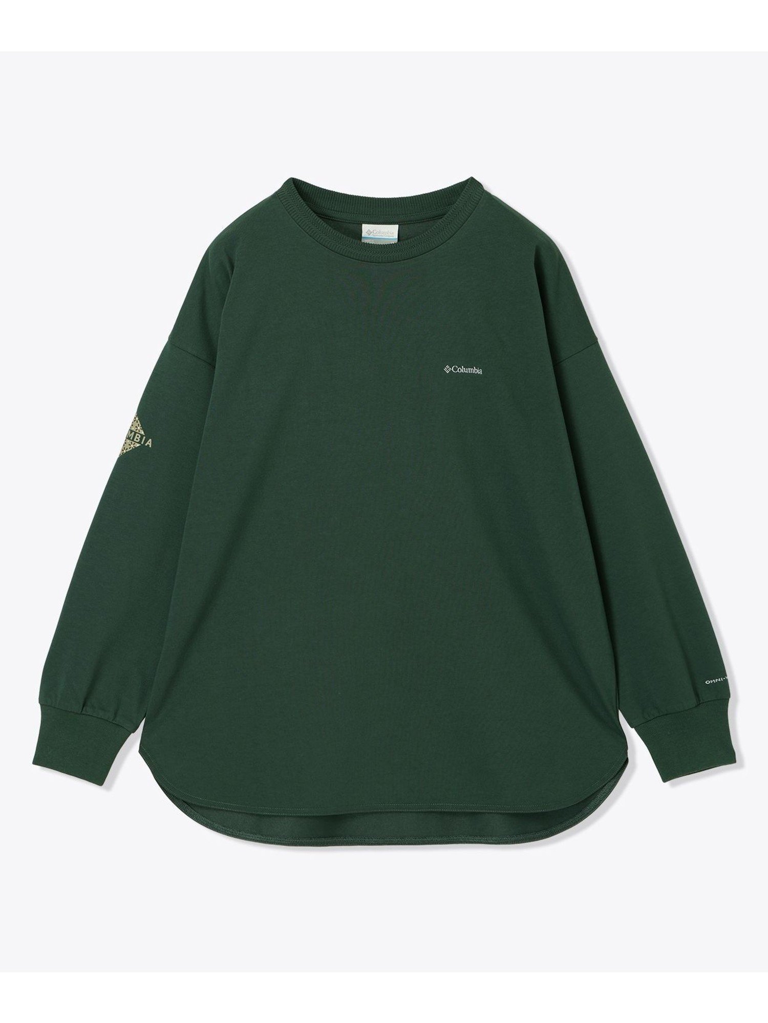 【コロンビア/Columbia】のColumbia/ ウィメンズジプシーバードロングスリーブクルー /コロンビア インテリア・キッズ・メンズ・レディースファッション・服の通販 founy(ファニー) 　ファッション　Fashion　レディースファッション　Fashion for Women　アウトドア　Outdoor Clothing　ショルダー　Shoulder, Shoulder Strap　スリット　Slit, Slit Detail　スリーブ　Sleeve, Long Sleeve / Short Sleeve　テクスチャー　Texture, Textured Fabric　トレンド　Trend, Trending Now　ドロップ　Drop Shoulder, Dropped Style　フィット　Fit, Slim Fit　リラックス　Relax, Relaxed Fit　ルーズ　Loose, Oversized　ロング　Long, Long-Length　グリーン[006001]|ID: prp329100004704864 ipo3291000000034180002