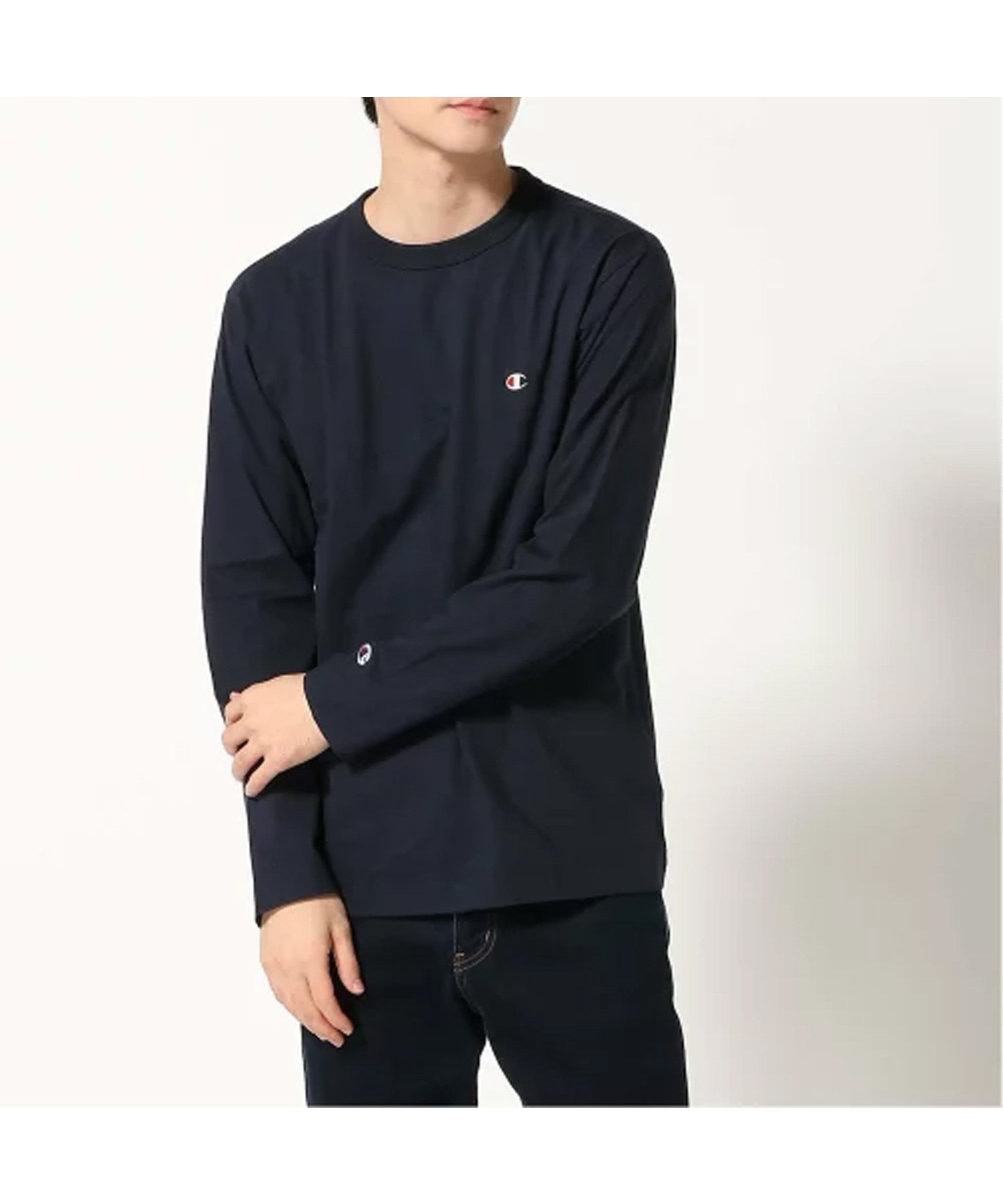 【ハンドサイン/HAND SIGN】のChampion/C3-Y428LONG SLEEVE T-SHIRT インテリア・キッズ・メンズ・レディースファッション・服の通販 founy(ファニー) 　ファッション　Fashion　レディースファッション　Fashion for Women　トップス・カットソー　Cut & Sew Tops　シャツ・ブラウス・オフィスカジュアル　Elegant Blouses & Button-Ups　ロングTシャツ・Tシャツ　Longline T-Shirts & Tees　スリーブ　Sleeve, Long Sleeve / Short Sleeve　ロング　Long, Long-Length　ネイビー|ID: prp329100004704874 ipo3291000000034007364