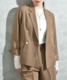 【インタープラネット/INTERPLANET】のT/Rサイロ2WAYツイルダブルジャケット 人気、トレンドファッション・服の通販 founy(ファニー) ファッション Fashion レディースファッション Fashion for Women アウター Coat / Outerwear Collection レディースジャケット・軽アウター Jackets |ID:prp329100004705000