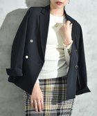 【インタープラネット/INTERPLANET】のT/Rサイロ2WAYツイルダブルジャケット 人気、トレンドファッション・服の通販 founy(ファニー) ファッション Fashion レディースファッション Fashion for Women アウター Coat / Outerwear Collection レディースジャケット・軽アウター Jackets thumbnail ネイビー|ID: prp329100004705000 ipo3291000000034009765