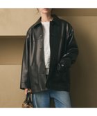【ビューティ&ユース ユナイテッドアローズ/BEAUTY&YOUTH / UNITED ARROWS】のレザーライク カバーオール ジャケット BLACK|ID:prp329100004705038