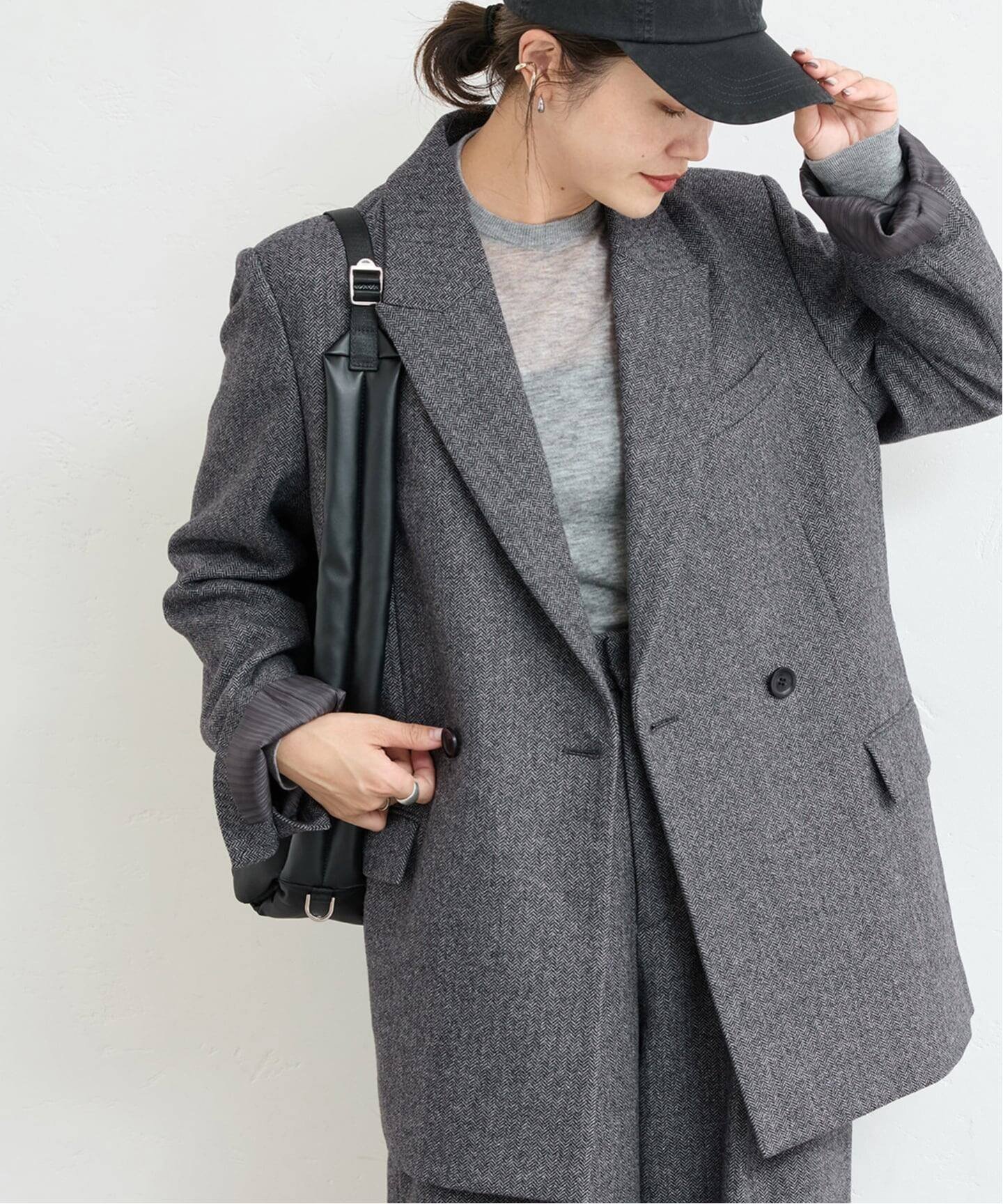 【ジャーナルスタンダード/JOURNAL STANDARD】のMANTECO PEAKED ジャケット インテリア・キッズ・メンズ・レディースファッション・服の通販 founy(ファニー) 　ファッション　Fashion　レディースファッション　Fashion for Women　アウター　Coat / Outerwear Collection　レディースジャケット・軽アウター　Jackets　2025年　2025　2025-2026秋冬・A/W　Autumn/Winter 2025–26 AW25–26　おすすめ　Recommended / Our Picks　ジャケット　Jacket, Outerwear　セットアップ　Set-Up, Coordinated Outfit　ダブル　Double, Double-Breasted　グレー|ID: prp329100004705136 ipo3291000000033979001