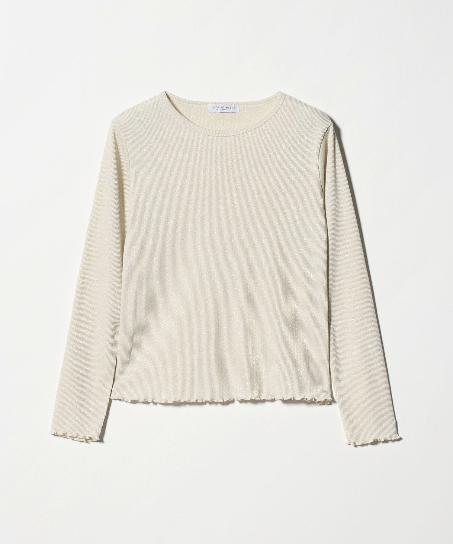 【ユナイテッドアローズ/UNITED ARROWS】のラメ リブ メローカットソー A DAY IN THE LIFE インテリア・キッズ・メンズ・レディースファッション・服の通販 founy(ファニー) 　ファッション　Fashion　レディースファッション　Fashion for Women　トップス・カットソー　Cut & Sew Tops　カットソー・ベーシックTシャツ　Cut-and-Sewn Tops / Stretch Tees & Basics　インナー　Innerwear　カットソー　Cut and Sewn Top　シンプル　Simple, Minimal　トレンド　Trend, Trending Now　長袖　Long Sleeve, Full Sleeve　バランス　Balance, Style Balance　ベスト　Vest, Waistcoat　ワイド　Wide, Wide Fit　アウトレット　Outlet / Clearance　おすすめ　Recommended / Our Picks　エレガント 上品　Elegant　ビジネス 仕事 通勤　Business / Work / Commuting　NATURAL|ID: prp329100004705265 ipo3291000000034889739