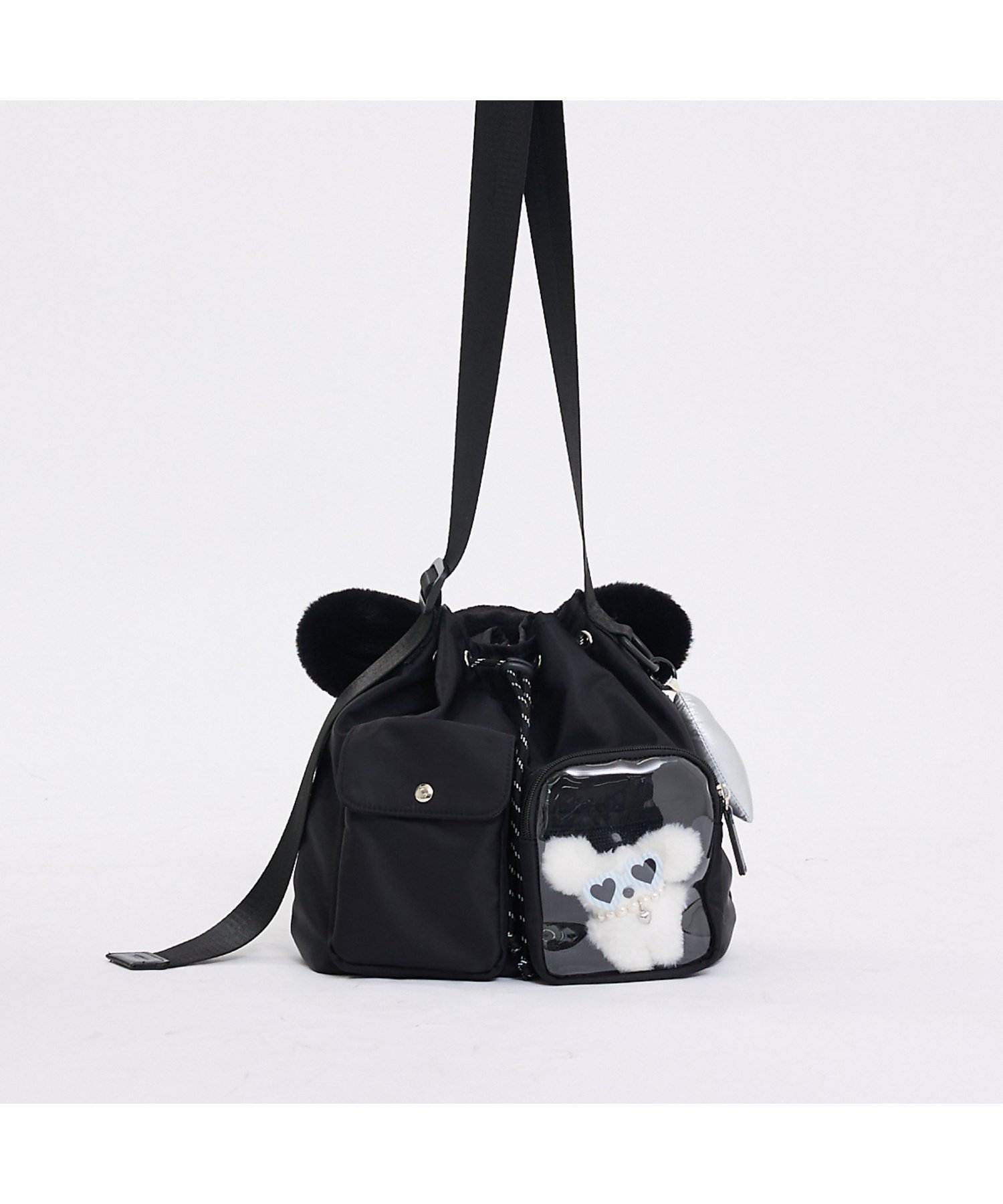 【ロウェル シングス/LOWELL Things】のオシゴト/巾着ショルダーバッグ【推し活】 人気、トレンドファッション・服の通販 founy(ファニー) 　ファッション　Fashion　レディースファッション　Fashion for Women　カメラ　Camera Accessories　キーホルダー　Keychain, Key Holder　巾着　Drawstring Bag, Kinchaku　軽量　Lightweight, Ultra Light　シンプル　Simple, Minimal　スタンド　Stand Collar, Upright Stand　チャーム　Charm, Pendant　ベーシック　Basic, Essential　ポケット　Pocket, Pocket Detail　メッシュ　Mesh, Net Fabric　無地　Plain, Solid Color　リアル　Real, Realistic　おすすめ　Recommended / Our Picks　 other-1|ID: prp329100004705302 ipo3291000000034622864