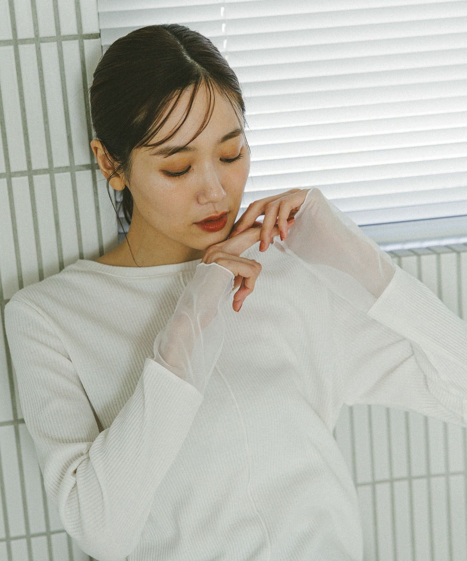 【グローバルワーク/GLOBAL WORK】のBeauteeシアー切り替え長袖/587687 人気、トレンドファッション・服の通販 founy(ファニー) ファッション Fashion レディースファッション Fashion for Women トップス・カットソー Cut & Sew Tops おすすめ Recommended / Our Picks インナー Innerwear シアー Sheer, See-Through スウェット / スエット Sweatshirt, Sweatwear チュール Tulip, Tulip Motif テレコ Ribbed, Rib Stitch デニム Denim, Jeans Material トレンド Trend, Trending Now フレア Flare, Flared ロング Long, Long-Length ワイド Wide, Wide Fit 抗菌 Antibacterial, Bacteria-Resistant 長袖 Long Sleeve, Full Sleeve other-1|ID: prp329100004705305 ipo3291000000034650137