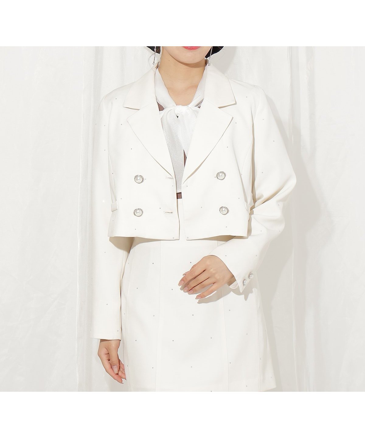 【ウィルセレクション/WILLSELECTION】のホットフィットショートジャケット インテリア・キッズ・メンズ・レディースファッション・服の通販 founy(ファニー) 　ファッション　Fashion　レディースファッション　Fashion for Women　アウター　Coat / Outerwear Collection　レディースジャケット・軽アウター　Jackets　おすすめ　Recommended / Our Picks　コンパクト　Compact, Small Size　ショート　Short, Short Length　ジャケット　Jacket, Outerwear　ストーン　Stone, Gem-Like　セットアップ　Set-Up, Coordinated Outfit　チェック　Check, Plaid, Tartan　パール　Pearl, Pearl Accent　エレガント 上品　Elegant　オフ|ID: prp329100004705337 ipo3291000000033981294