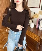 【モーメントプラス/moment+ / MEN】の12Gショルダースリットアシンメトリーネックリブニットプルオーバー ブラウン|ID: prp329100004705378 ipo3291000000034465172