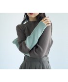 【レプシィム ローリーズファーム/LEPSIM LOWRYS FARM】の12ゲージ袖配色プルオーバー2 ライトブルーグリーン×グレー82|ID: prp329100004705456 ipo3291000000034916991