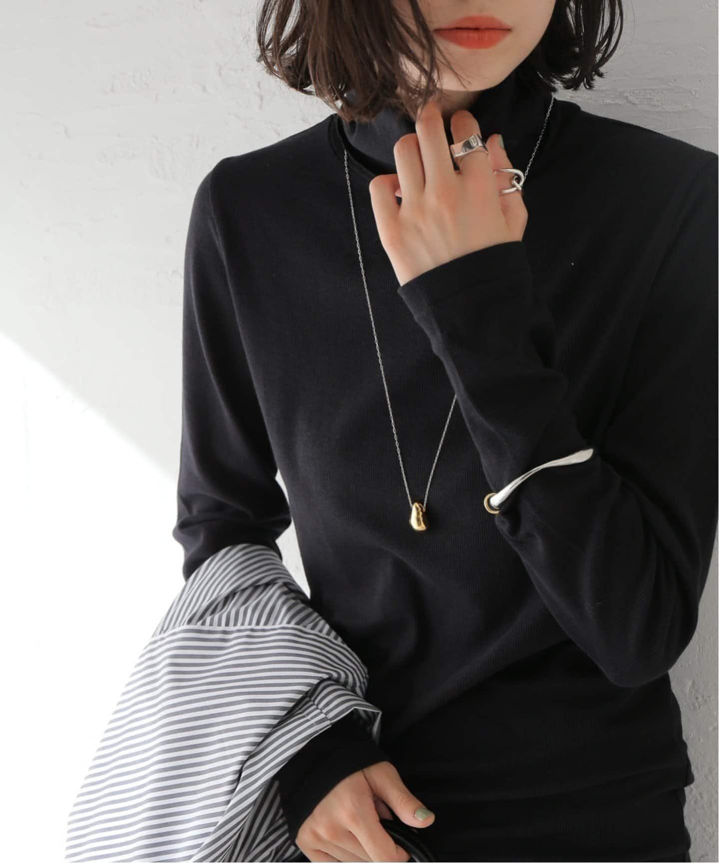 【ジャーナルスタンダード/JOURNAL STANDARD】の《追加2》ベアテレコタートルプルオーバー インテリア・キッズ・メンズ・レディースファッション・服の通販 founy(ファニー) 　ファッション　Fashion　レディースファッション　Fashion for Women　トップス・カットソー　Cut & Sew Tops　カジュアルプルオーバー・ニットトップス　Pullovers & Knit Tops / Casual Pullovers　2025年　2025　2025春夏・S/S　Spring/Summer 2025 SS25　インナー　Innerwear　ジャケット　Jacket, Outerwear　ストレッチ　Stretch, Stretchy Fabric　タートルネック　Turtleneck, High Neck　テレコ　Ribbed, Rib Stitch　ボーダー　Border, Stripe　ブラック|ID: prp329100004705472 ipo3291000000033982624