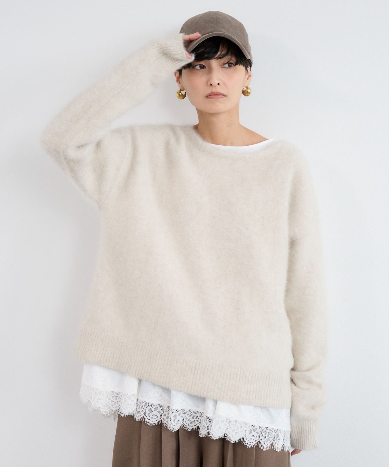 【バンヤードストーム/BARNYARDSTORM】のFOXカシミヤプルオーバー【WEB限定カラー】 インテリア・キッズ・メンズ・レディースファッション・服の通販 founy(ファニー) ファッション Fashion レディースファッション Fashion for Women トップス・カットソー Cut & Sew Tops カジュアルプルオーバー・ニットトップス Pullovers & Knit Tops / Casual Pullovers インナー Innerwear トレンド Trend, Trending Now バランス Balance, Style Balance フォックス Fox, Fox Fur フラット Flat, Flat Shoes リラックス Relax, Relaxed Fit レース Lace, Lace Fabric オフホワイト11|ID: prp329100004706159 ipo3291000000034480435