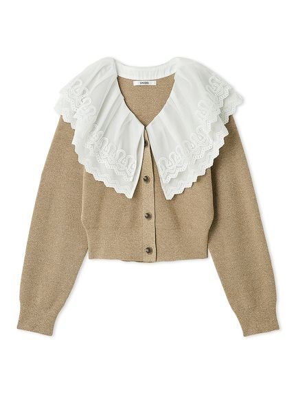 【スナイデル/SNIDEL】のレースカラーニットプルオーバー インテリア・キッズ・メンズ・レディースファッション・服の通販 founy(ファニー) 　ファッション　Fashion　レディースファッション　Fashion for Women　トップス・カットソー　Cut & Sew Tops　ニット　Knit Tops & Sweaters　カジュアルプルオーバー・ニットトップス　Pullovers & Knit Tops / Casual Pullovers　ウェーブ　Wavy Pattern　オーガンジー　Organza Fabric　ストレート　Straight, Straight Cut　スマート　Smart, Elegant　トレンド　Trend, Trending Now　ドッキング　Docking, Mixed Material　フロント　Front, Front Design　レース　Lace, Lace Fabric　ロマンティック　Romantic, Feminine Style　おすすめ　Recommended / Our Picks　BRW[058]|ID: prp329100004706184 ipo3291000000033988327