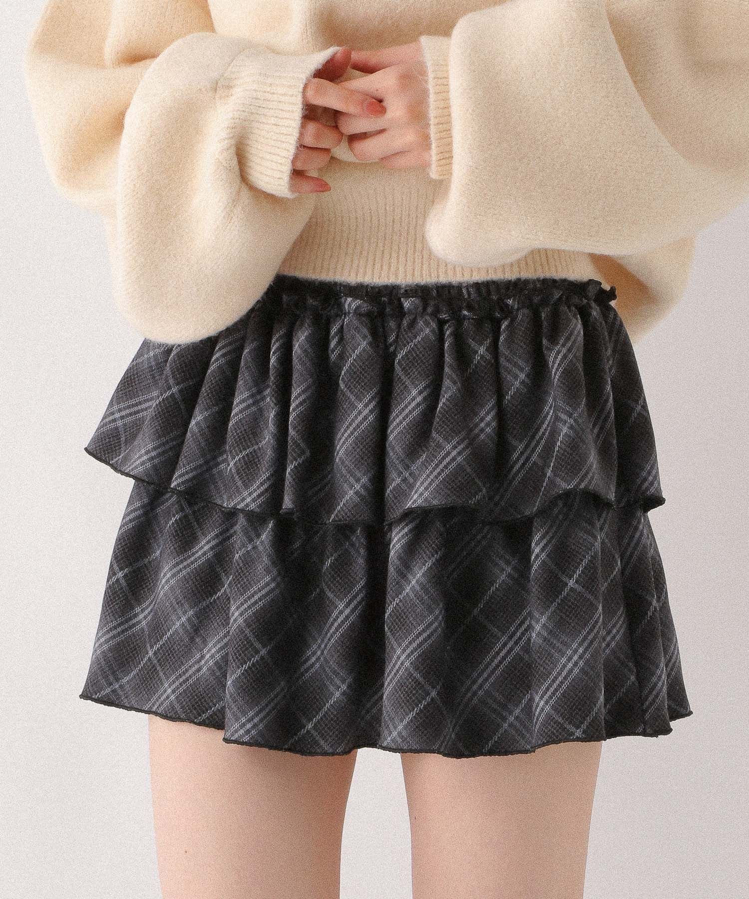【ヘザー/Heather】のギャザーフリルミニスカート インテリア・キッズ・メンズ・レディースファッション・服の通販 founy(ファニー) 　ファッション　Fashion　レディースファッション　Fashion for Women　スカート　Skirts　ミニスカート　Mini Skirts　おすすめ　Recommended / Our Picks　カットソー　Cut and Sewn Top　デニム　Denim, Jeans Material　フリル　Frill, Ruffle　ミニスカート　Mini Skirt, Short Skirt　【新色】グレーチェック|ID: prp329100004706229 ipo3291000000033988701