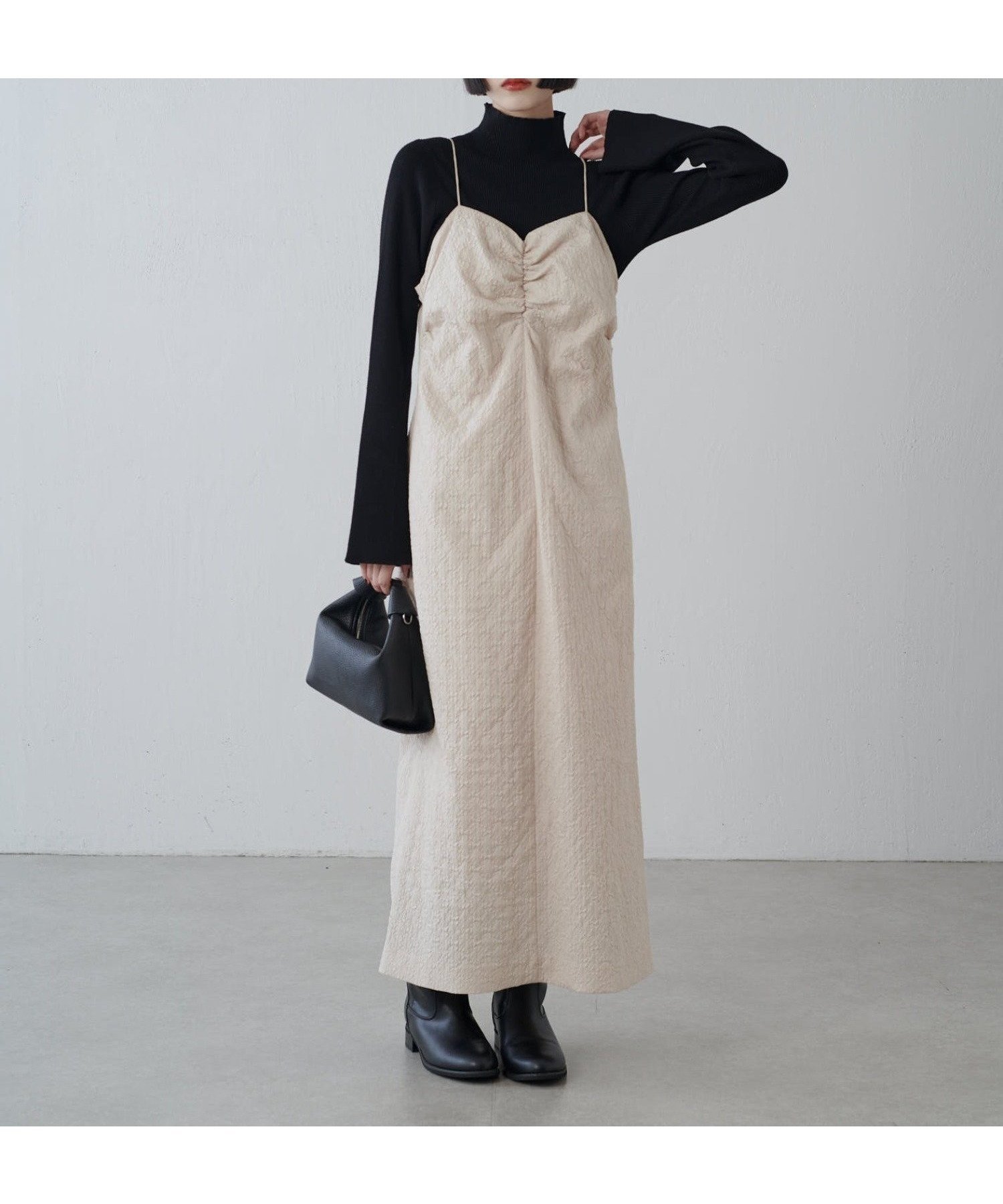【パルグループ/PAL GROUP】の【Lui s】ジャガードシャーリングキャミワンピース 人気、トレンドファッション・服の通販 founy(ファニー) 　ファッション　Fashion　レディースファッション　Fashion for Women　ワンピース　Dresses　キャミソールワンピース　Camisole Dresses　2025年　2025　2025春夏・S/S　Spring/Summer 2025 SS25　インナー　Innerwear　コレクション　Collection, Seasonal Line　ジャケット　Jacket, Outerwear　ロング　Long, Long-Length　夏　Summer　秋　Autumn　 other-1|ID: prp329100004706319 ipo3291000000033989360