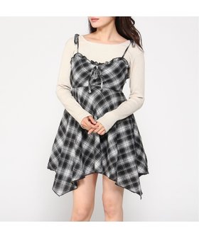 【イング/INGNI】のINGNI/チェック柄イレヘムチュニックOP 人気、トレンドファッション・服の通販 founy(ファニー) ファッション Fashion レディースファッション Fashion for Women トップス・カットソー Cut & Sew Tops ワンピース Dresses チュニック Tunic Tops & Dresses チェック Check, Plaid, Tartan |ID:prp329100004706331