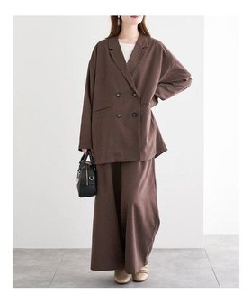 【ルディックパーク/LUDIC PARK】のSET Wボタンテーラードジャケット×ワイドパンツ 人気、トレンドファッション・服の通販 founy(ファニー) ファッション Fashion レディースファッション Fashion for Women アウター Coat / Outerwear Collection レディースジャケット・軽アウター Jackets テーラードジャケット / 通勤・きれいめスタイル Tailored Jackets & Blazers ジャケット Jacket, Outerwear セットアップ Set-Up, Coordinated Outfit トレンド Trend, Trending Now ワイド Wide, Wide Fit 楽ちん Easy Fit, Comfortable 羽織 Haori, Light Jacket |ID:prp329100004706394