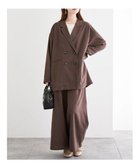 【ルディックパーク/LUDIC PARK】のSET Wボタンテーラードジャケット×ワイドパンツ 人気、トレンドファッション・服の通販 founy(ファニー) ファッション Fashion レディースファッション Fashion for Women アウター Coat / Outerwear Collection レディースジャケット・軽アウター Jackets テーラードジャケット / 通勤・きれいめスタイル Tailored Jackets & Blazers ジャケット Jacket, Outerwear セットアップ Set-Up, Coordinated Outfit トレンド Trend, Trending Now ワイド Wide, Wide Fit 楽ちん Easy Fit, Comfortable 羽織 Haori, Light Jacket thumbnail 茶|ID: prp329100004706394 ipo3291000000033990020