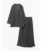 【ルディックパーク/LUDIC PARK】のSET Wボタンテーラードジャケット×ワイドパンツ 人気、トレンドファッション・服の通販 founy(ファニー) ファッション Fashion レディースファッション Fashion for Women アウター Coat / Outerwear Collection レディースジャケット・軽アウター Jackets テーラードジャケット / 通勤・きれいめスタイル Tailored Jackets & Blazers ジャケット Jacket, Outerwear セットアップ Set-Up, Coordinated Outfit トレンド Trend, Trending Now ワイド Wide, Wide Fit 楽ちん Easy Fit, Comfortable 羽織 Haori, Light Jacket thumbnail 濃グレー|ID: prp329100004706394 ipo3291000000033990022