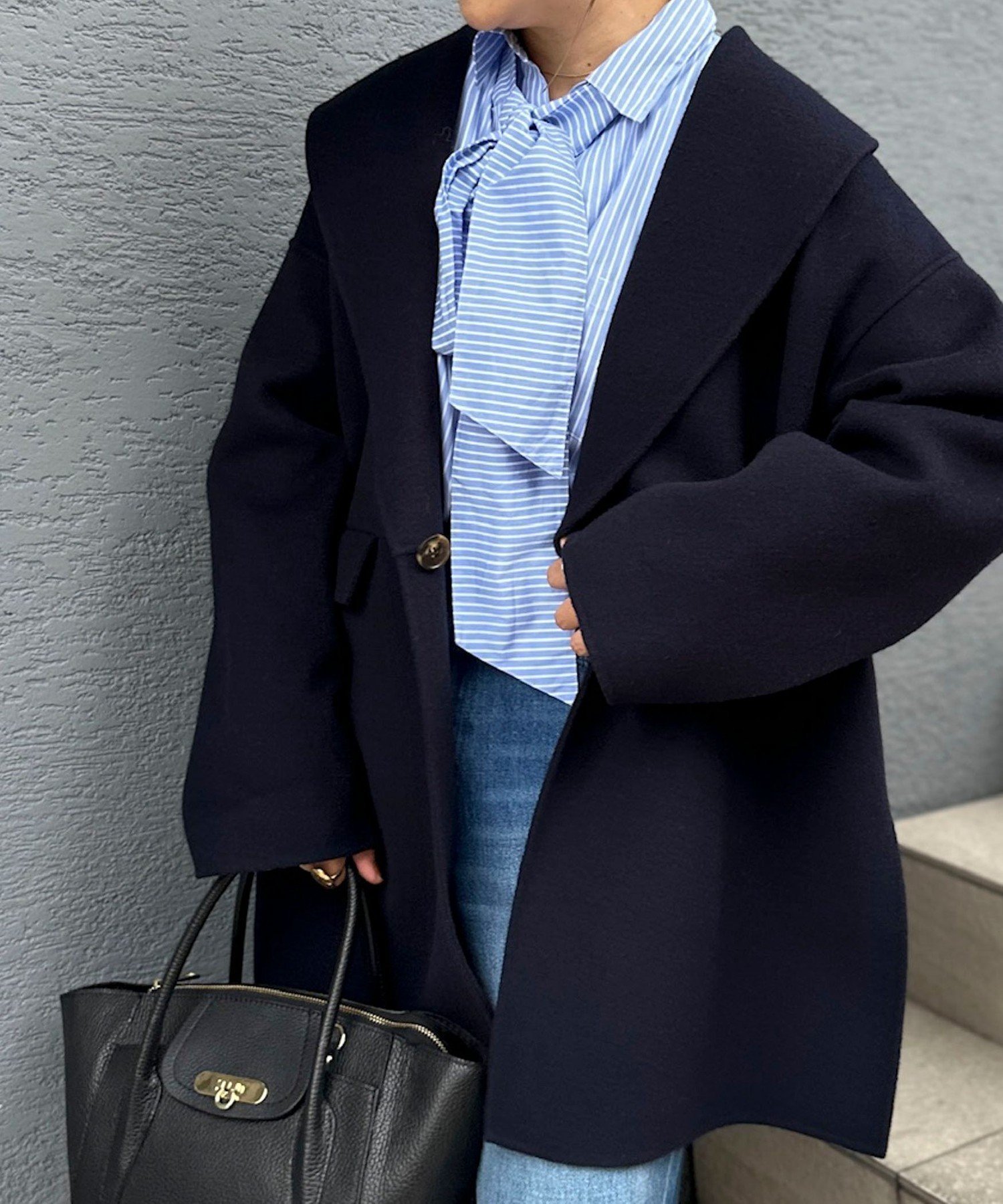 【ノーリーズ/NOLLEY'S】の【一部WEB限定色】SUPER140リバーショールコート インテリア・キッズ・メンズ・レディースファッション・服の通販 founy(ファニー) 　ファッション　Fashion　レディースファッション　Fashion for Women　アウター　Coat / Outerwear Collection　コート・ロングコート・ピーコート　Long Coats, Peacoats & More　スリット　Slit, Slit Detail　ロング　Long, Long-Length　おすすめ　Recommended / Our Picks　2025年　2025　2025-2026秋冬・A/W　Autumn/Winter 2025–26 AW25–26　ネイビー|ID: prp329100004706415 ipo3291000000034510353