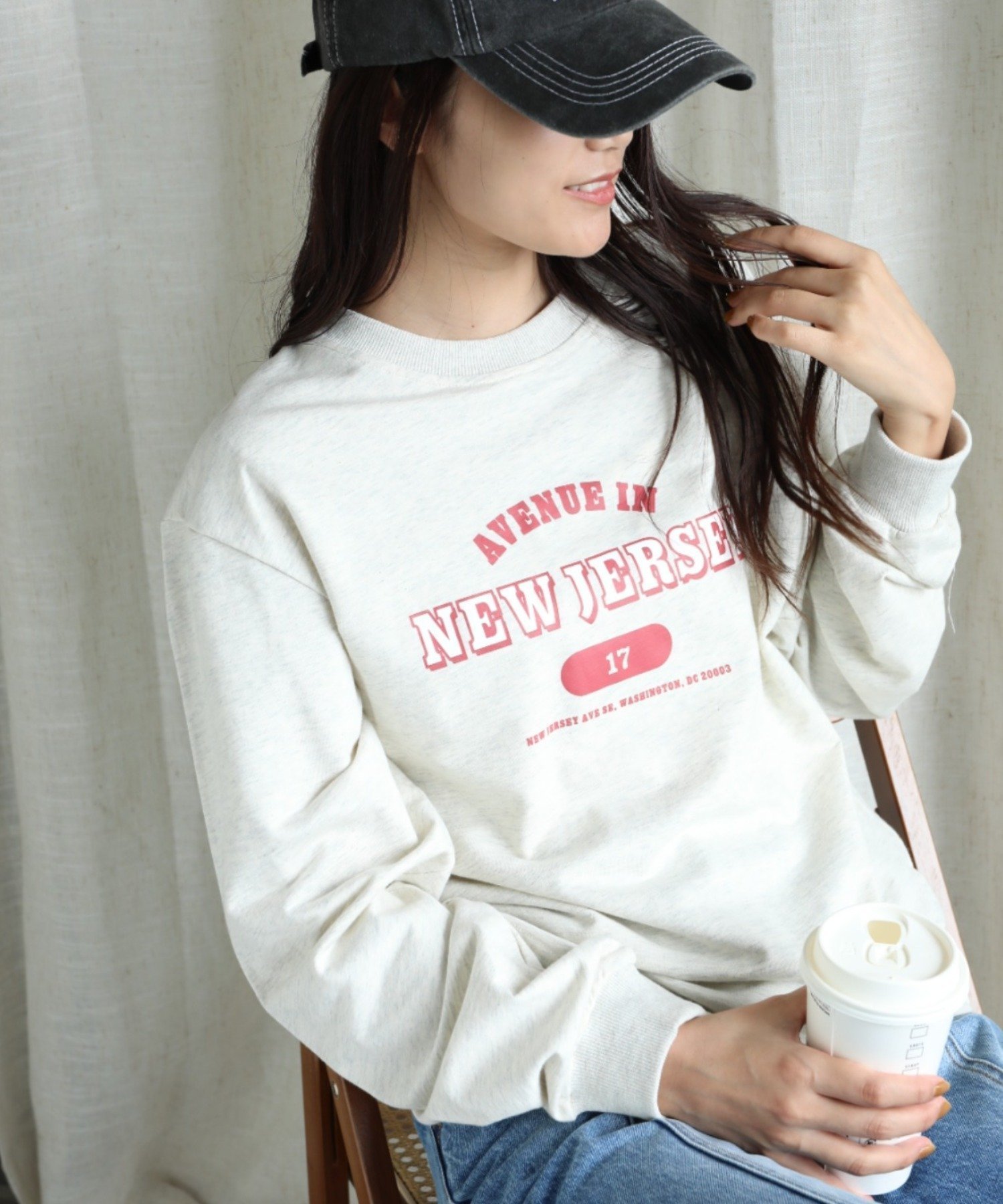 【アイモハ/aimoha】のaimoha -select-/カレッジロゴ長袖Tシャツ インテリア・キッズ・メンズ・レディースファッション・服の通販 founy(ファニー) 　ファッション　Fashion　レディースファッション　Fashion for Women　トップス・カットソー　Cut & Sew Tops　シャツ・ブラウス・オフィスカジュアル　Elegant Blouses & Button-Ups　ロングTシャツ・Tシャツ　Longline T-Shirts & Tees　おすすめ　Recommended / Our Picks　ショルダー　Shoulder, Shoulder Strap　シンプル　Simple, Minimal　スラックス　Slacks, Dress Pants　デニム　Denim, Jeans Material　ドロップ　Drop Shoulder, Dropped Style　ロング　Long, Long-Length　ワーク　Workwear, Utility Style　人気　Popular, Best Seller　定番　Standard, Basic Item　春　Spring　A/W・秋冬　Autumn/Winter　長袖　Long Sleeve, Full Sleeve　ベージュ|ID: prp329100004706416 ipo3291000000033990316