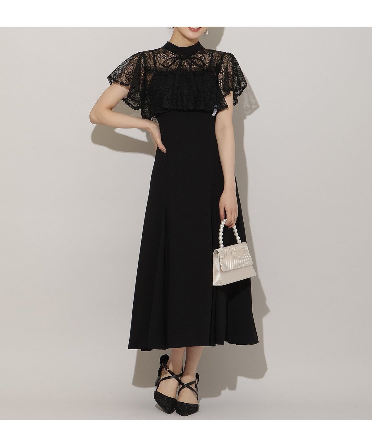 【ウィルセレクション/WILLSELECTION】のタックリボンレースブラウス*バックレースアップワンピース インテリア・キッズ・メンズ・レディースファッション・服の通販 founy(ファニー) 　ファッション　Fashion　レディースファッション　Fashion for Women　ワンピース　Dresses　アクセサリー　Fashion Accessories　キャミワンピース　Cami Dress, Slip Dress　シャーリング　Shirring, Ruched　ショート　Short, Short Length　シンプル　Simple, Minimal　フラワー　Flower, Floral　フレア　Flare, Flared　リボン　Ribbon, Bow　レース　Lace, Lace Fabric　ブラック|ID: prp329100004706429 ipo3291000000033990472
