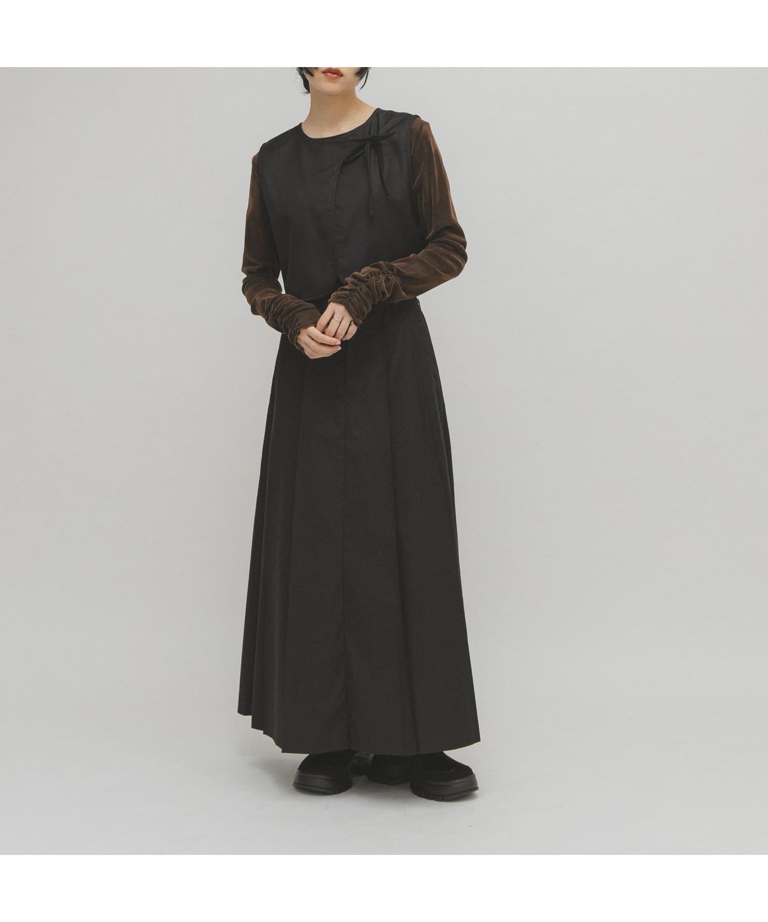 【ケービーエフ/KBF / URBAN RESEARCH】の2WAYベストセパレートワンピース インテリア・キッズ・メンズ・レディースファッション・服の通販 founy(ファニー) 　ファッション　Fashion　レディースファッション　Fashion for Women　アウター　Coat / Outerwear Collection　2025年　2025　2025-2026秋冬・A/W　Autumn/Winter 2025–26 AW25–26　冬　Winter / This Winter　インナー　Innerwear　フロント　Front, Front Design　ポケット　Pocket, Pocket Detail　リボン　Ribbon, Bow　ループ　Loop, Loop Knit　ロング　Long, Long-Length　A/W・秋冬　Autumn/Winter　ブラック|ID: prp329100004706433 ipo3291000000033990567