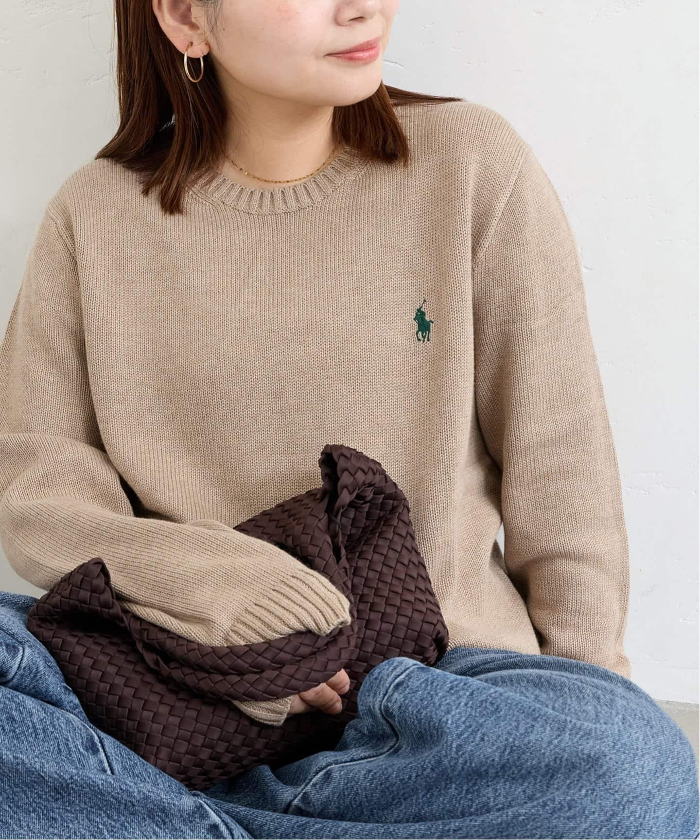 【ジャーナルスタンダード/JOURNAL STANDARD】の【POLO RALPH LAUREN/ポロ ラルフ ローレン】COTTON KNIT PO インテリア・キッズ・メンズ・レディースファッション・服の通販 founy(ファニー) 　ファッション　Fashion　レディースファッション　Fashion for Women　トップス・カットソー　Cut & Sew Tops　ニット　Knit Tops & Sweaters　キャメル|ID: prp329100004706459 ipo3291000000034067112