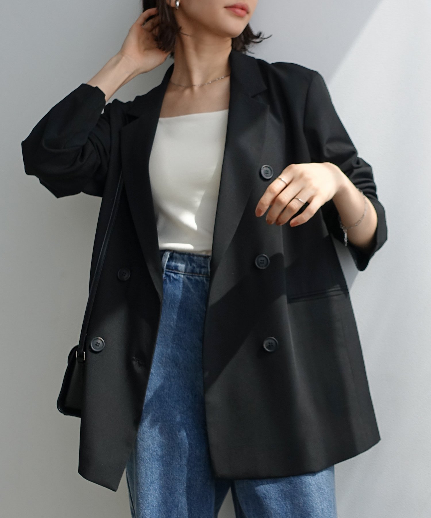 【アンドミー/andme】のTRストレッチ ダブル テーラード ジャケット evernavy エバーネイビー 人気、トレンドファッション・服の通販 founy(ファニー) 　ファッション　Fashion　レディースファッション　Fashion for Women　アウター　Coat / Outerwear Collection　レディースジャケット・軽アウター　Jackets　テーラードジャケット / 通勤・きれいめスタイル　Tailored Jackets & Blazers　オケージョン　Occasion Wear　ショルダー　Shoulder, Shoulder Strap　ジャケット　Jacket, Outerwear　ストレッチ　Stretch, Stretchy Fabric　スーツ　Suit, Formalwear　ダブル　Double, Double-Breasted　テーラード　Tailored, Tailored Fit　ドロップ　Drop Shoulder, Dropped Style　フィット　Fit, Slim Fit　フォーマル　Formal, Dressy　リラックス　Relax, Relaxed Fit　おすすめ　Recommended / Our Picks　エレガント 上品　Elegant　 other-1|ID: prp329100004707159 ipo3291000000033996945