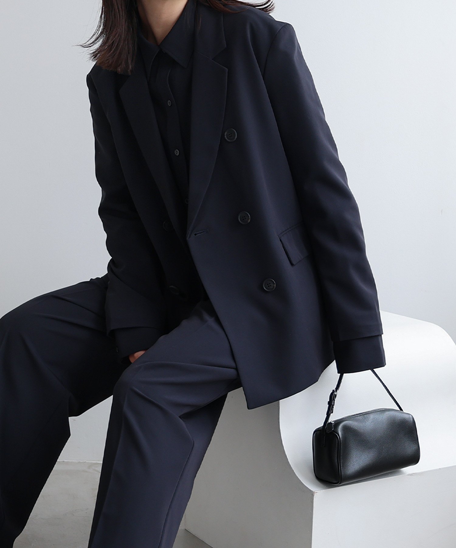 【アンドミー/andme】のTRストレッチ ダブル テーラード ジャケット evernavy エバーネイビー インテリア・キッズ・メンズ・レディースファッション・服の通販 founy(ファニー) 　ファッション　Fashion　レディースファッション　Fashion for Women　アウター　Coat / Outerwear Collection　レディースジャケット・軽アウター　Jackets　テーラードジャケット / 通勤・きれいめスタイル　Tailored Jackets & Blazers　オケージョン　Occasion Wear　ショルダー　Shoulder, Shoulder Strap　ジャケット　Jacket, Outerwear　ストレッチ　Stretch, Stretchy Fabric　スーツ　Suit, Formalwear　ダブル　Double, Double-Breasted　テーラード　Tailored, Tailored Fit　ドロップ　Drop Shoulder, Dropped Style　フィット　Fit, Slim Fit　フォーマル　Formal, Dressy　リラックス　Relax, Relaxed Fit　おすすめ　Recommended / Our Picks　エレガント 上品　Elegant　ネイビー|ID: prp329100004707159 ipo3291000000033996948