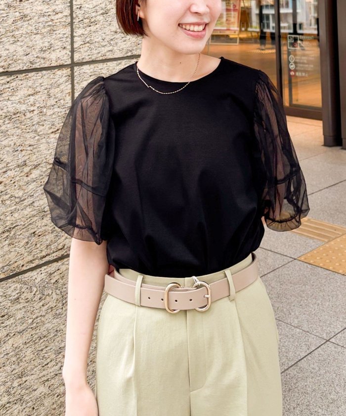 【ノーリーズ/NOLLEY'S】のバルーンスリーブプルオーバーカットソー インテリア・キッズ・メンズ・レディースファッション・服の通販 founy(ファニー) https://founy.com/ ファッション Fashion レディースファッション Fashion for Women トップス・カットソー Cut & Sew Tops カジュアルプルオーバー・ニットトップス Pullovers & Knit Tops / Casual Pullovers カットソー・ベーシックTシャツ Cut-and-Sewn Tops / Stretch Tees & Basics 2025年 2025 2025春夏・S/S Spring/Summer 2025 SS25 おすすめ Recommended / Our Picks カットソー Cut and Sewn Top チュール Tulip, Tulip Motif デニム Denim, Jeans Material ワイド Wide, Wide Fit |ID: prp329100004707172 ipo3291000000033997073