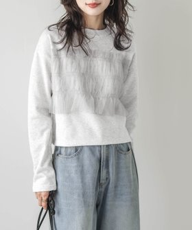 【ラジュール/Lajour】のビスチェ風 チュールドッキングトップス 人気、トレンドファッション・服の通販 founy(ファニー) ファッション Fashion レディースファッション Fashion for Women トップス・カットソー Cut & Sew Tops ビスチェ Bustiers & Corset Tops / Layered Bustier Style スウェット / スエット Sweatshirt, Sweatwear チュール Tulip, Tulip Motif トレンド Trend, Trending Now ドッキング Docking, Mixed Material ビスチェ Bustier, Corset Top ボックス Boxy, Box Shape |ID:prp329100004707190