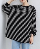 【ミニミニストア/miniministore】のボーダーtシャツ レディース 長袖ロンT 人気、トレンドファッション・服の通販 founy(ファニー) ファッション Fashion レディースファッション Fashion for Women トップス・カットソー Cut & Sew Tops シャツ・ブラウス・オフィスカジュアル Elegant Blouses & Button-Ups ロングTシャツ・Tシャツ Longline T-Shirts & Tees カットソー Cut and Sewn Top デニム Denim, Jeans Material 長袖 Long Sleeve, Full Sleeve フェミニン Feminine, Girly ボーダー Border, Stripe 無地 Plain, Solid Color ラウンド Round, Round Neck リラックス Relax, Relaxed Fit ロング Long, Long-Length A/W・秋冬 Autumn/Winter thumbnail ブラックボーダー|ID: prp329100004707196 ipo3291000000033997361