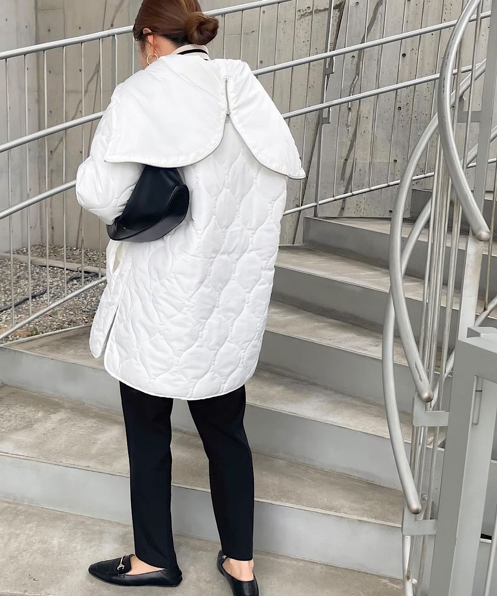 【アンドミー/andme】のオーバーサイズ 2way キルティング ジャケット インテリア・キッズ・メンズ・レディースファッション・服の通販 founy(ファニー) 　ファッション　Fashion　レディースファッション　Fashion for Women　アウター　Coat / Outerwear Collection　レディースジャケット・軽アウター　Jackets　キルティング　Quilted, Quilting　ジャケット　Jacket, Outerwear　ダウン　Down, Puffer　人気　Popular, Best Seller　ビッグ　Big, Oversized　ミドル　Middle Length, Mid Height　ワーク　Workwear, Utility Style　おすすめ　Recommended / Our Picks　オフホワイト|ID: prp329100004707223 ipo3291000000033997748