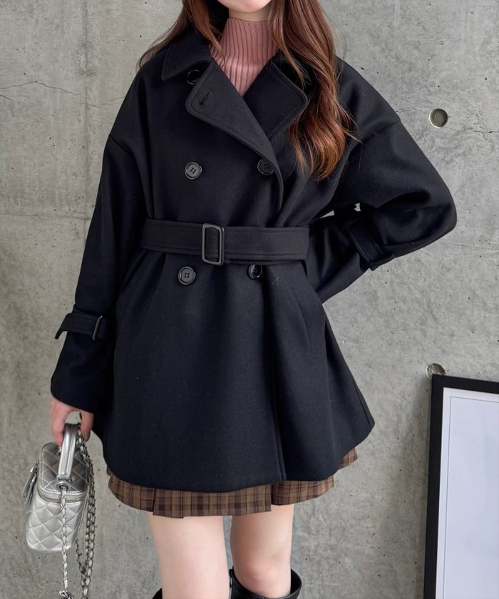 【クリア/clear】のフェイクウールベルト付きダブルミドルコート インテリア・キッズ・メンズ・レディースファッション・服の通販 founy(ファニー) https://founy.com/ ファッション Fashion レディースファッション Fashion for Women アウター Coat / Outerwear Collection コート・ロングコート・ピーコート Long Coats, Peacoats & More ベルト&ウエストマーク Belts & Waist Accessories おすすめ Recommended / Our Picks フレア Flare, Flared ミドル Middle Length, Mid Height ロング Long, Long-Length 今季 This Season, Current Season |ID: prp329100004707229 ipo3291000000033997817