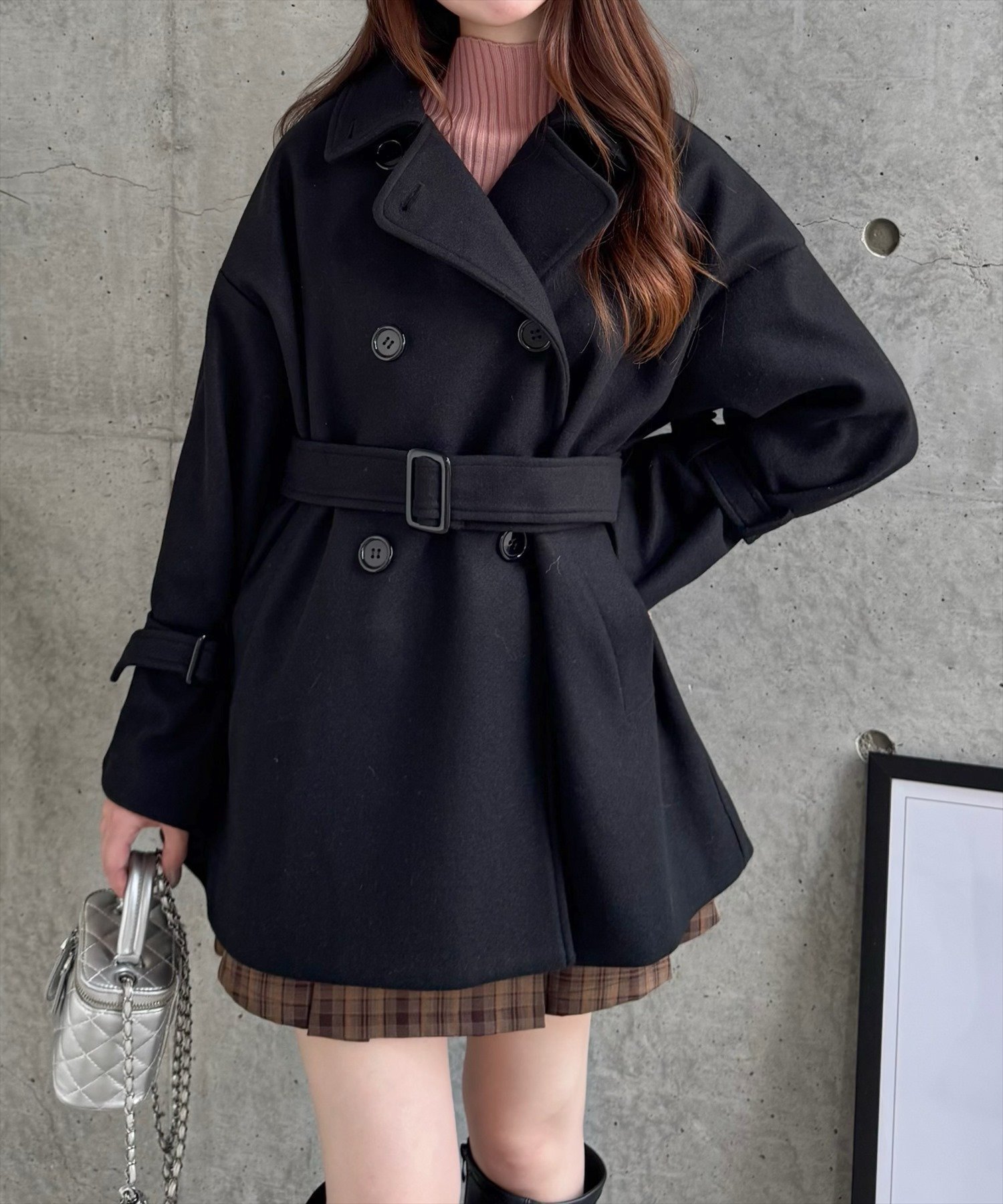 【クリア/clear】のフェイクウールベルト付きダブルミドルコート 人気、トレンドファッション・服の通販 founy(ファニー) 　ファッション　Fashion　レディースファッション　Fashion for Women　アウター　Coat / Outerwear Collection　コート・ロングコート・ピーコート　Long Coats, Peacoats & More　ベルト&ウエストマーク　Belts & Waist Accessories　おすすめ　Recommended / Our Picks　フレア　Flare, Flared　ミドル　Middle Length, Mid Height　ロング　Long, Long-Length　今季　This Season, Current Season　 other-1|ID: prp329100004707229 ipo3291000000033997817