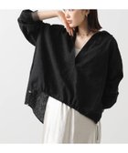 【グレディブリリアン/Gready Brilliant】のスキッパードロストシャツ 人気、トレンドファッション・服の通販 founy(ファニー) ファッション Fashion レディースファッション Fashion for Women トップス・カットソー Cut & Sew Tops シャツ・ブラウス・オフィスカジュアル Elegant Blouses & Button-Ups クロップド Cropped, Short Length スキッパー Skipper, Open Collar バランス Balance, Style Balance ルーズ Loose, Oversized thumbnail BLK|ID: prp329100004707253 ipo3291000000033998045