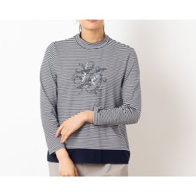 【ロブジェ/LOBJIE】の【洗える・日本製】LJ刺繍 ボーダーカットソー 人気、トレンドファッション・服の通販 founy(ファニー) ファッション Fashion レディースファッション Fashion for Women トップス・カットソー Cut & Sew Tops カットソー・ベーシックTシャツ Cut-and-Sewn Tops / Stretch Tees & Basics おすすめ Recommended / Our Picks コンパクト Compact, Small Size スパンコール Sequins, Sequin Embellishment トレンド Trend, Trending Now ベスト Vest, Waistcoat ボトム Bottoms, Lower Wear 日本製 Made In Japan 洗える Machine Washable 無地 Plain, Solid Color 長袖 Long Sleeve, Full Sleeve |ID:prp329100004707267