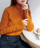 【ディスコート/Discoat】の【WEB限定】リブ袖口ボタンタートル オレンジ|ID: prp329100004707273 ipo3291000000033998210