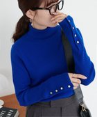 【ディスコート/Discoat】の【WEB限定】リブ袖口ボタンタートル ブルー|ID: prp329100004707273 ipo3291000000033998218