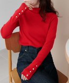 【ディスコート/Discoat】の【WEB限定】リブ袖口ボタンタートル レッド|ID: prp329100004707273 ipo3291000000033998221