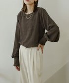 【その他のブランド/Other】のジャガードボタンスリーブトップス ブラウン|ID: prp329100004707285 ipo3291000000033998387