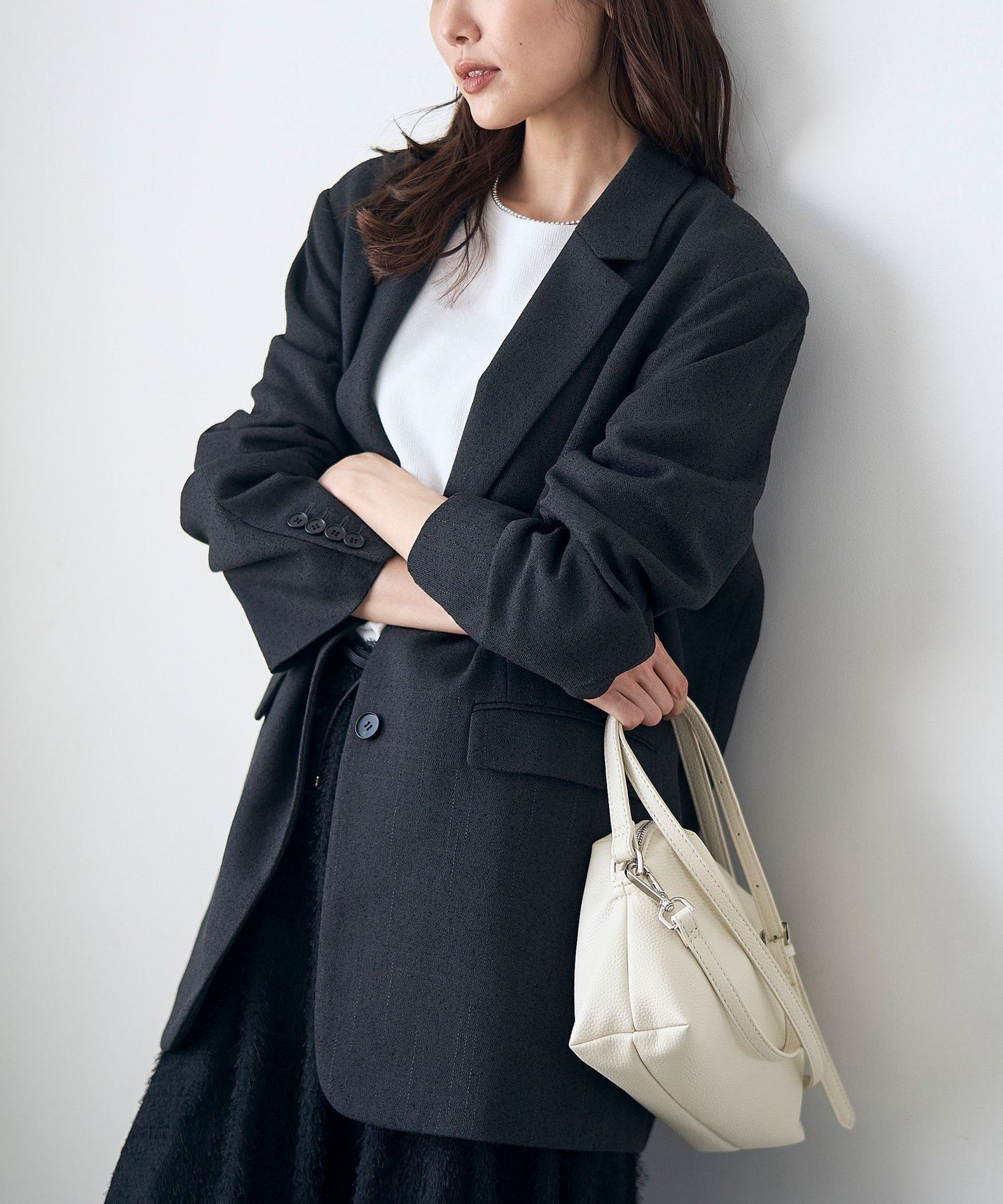 【コーエン/COEN】の【RONEL】シングルオーバージャケット インテリア・キッズ・メンズ・レディースファッション・服の通販 founy(ファニー) 　ファッション　Fashion　レディースファッション　Fashion for Women　アウター　Coat / Outerwear Collection　レディースジャケット・軽アウター　Jackets　ジャケット　Jacket, Outerwear　ツイード　Twill, Twill Weave　トレンド　Trend, Trending Now　ネップ　Nepp, Slub Yarn　ポケット　Pocket, Pocket Detail　リラックス　Relax, Relaxed Fit　A/W・秋冬　Autumn/Winter　おすすめ　Recommended / Our Picks　エレガント 上品　Elegant　BLACK|ID: prp329100004707301 ipo3291000000033998531